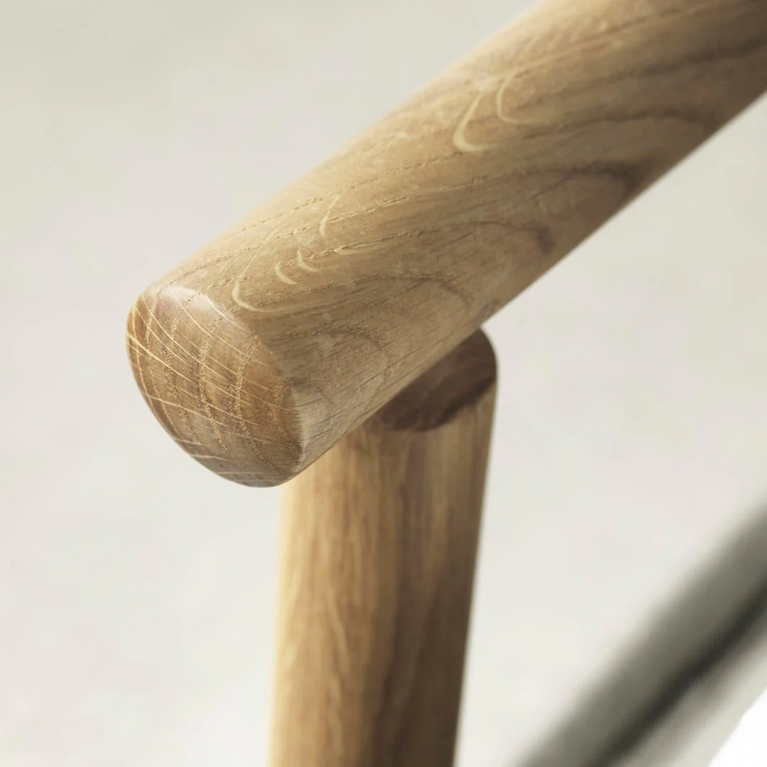 J138 - Foldestol - Eg - Hør - Beige - Image 3