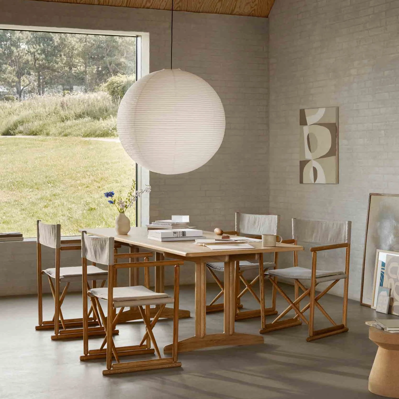 J138 - Foldestol - Eg - Hør - Beige - Image 8