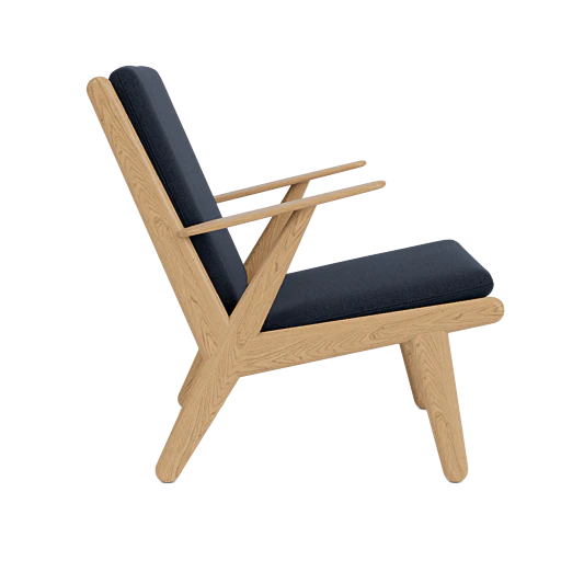 J53 - Lænestol - Eg - Dark Blue (36) - Image 3